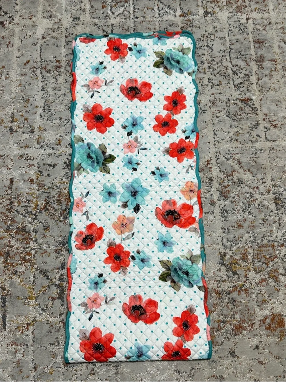 Pioneer Woman Reversible Quilted Table Runner Vintage Bloom